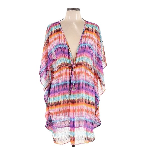 Blue Rod Beattie Tie Dye Swim Cover Up - Picture 1 of 9